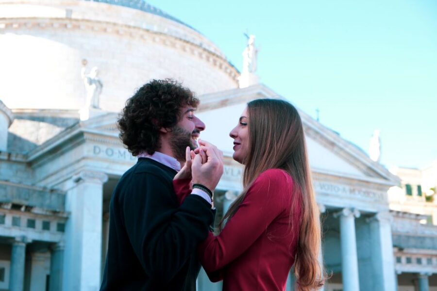 Naples: Private Photoshoot Plebiscito and Vesuvio View - How the Photographer Directs You: Candid Walking, Real Poses, Less Guesswork