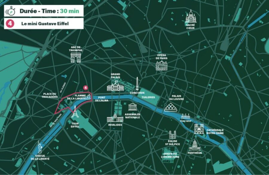 Paris: Private guided tour in Rickshaw bike - Gustave Eiffel - Meeting at the Flame of Liberty (and why that matters)