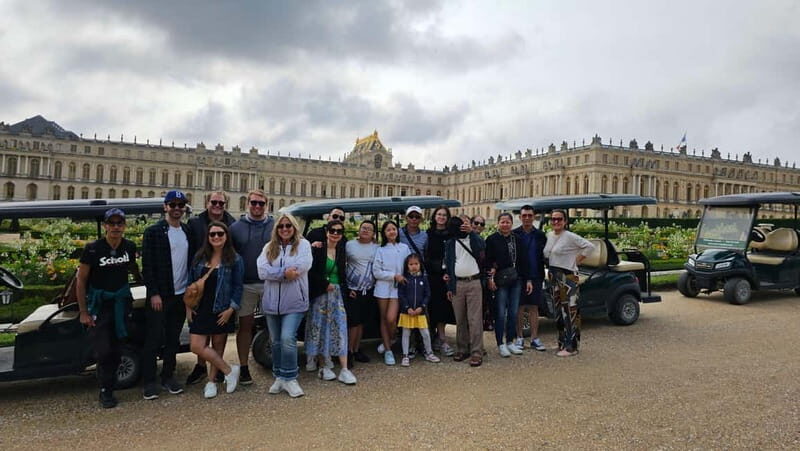 Paris: Versailles Golf Cart & Bike Tour with Palace Entry - Where the Day Starts: Place d’Arme and the Golden Gate Hunt
