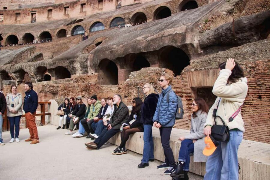 Rome: Colosseum Arena, Forum & Palatine Hill Guided Tour - Entering the Colosseum with fast-track skip-the-line tickets