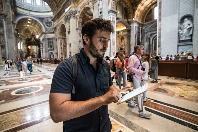Rome: St. Peter's Basilica & Dome Entry Ticket with Audio Guide - Basilica first: mosaics, Pietà, Baldacchino, and papal tombs