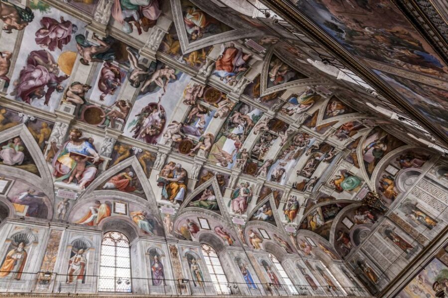 Rome: Vatican Museums, Sistine Chapel & Basilica Tour - Sistine Chapel: standing under Creation of Adam and Last Judgment