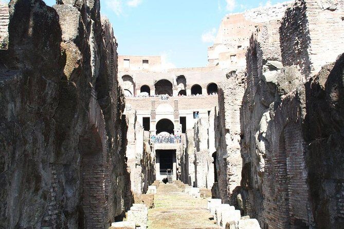 Undergrounds Areas Colosseum and Roman Forum Small Group Tour - Inside the Colosseum Underground, arena floor, and upper levels