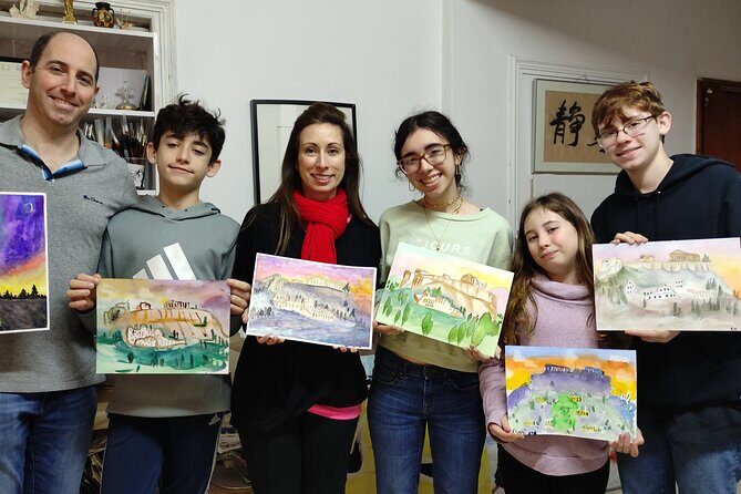 workshop for painting acropolis/landscape with local artist - Drinks, materials, and the calm of a small-group studio